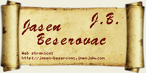 Jasen Beserovac vizit kartica